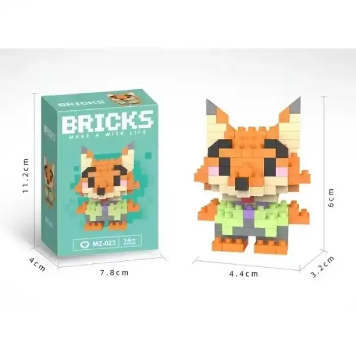 AsilTech Bricks Zootropolis Nick Wilde Mini Lego Figürü