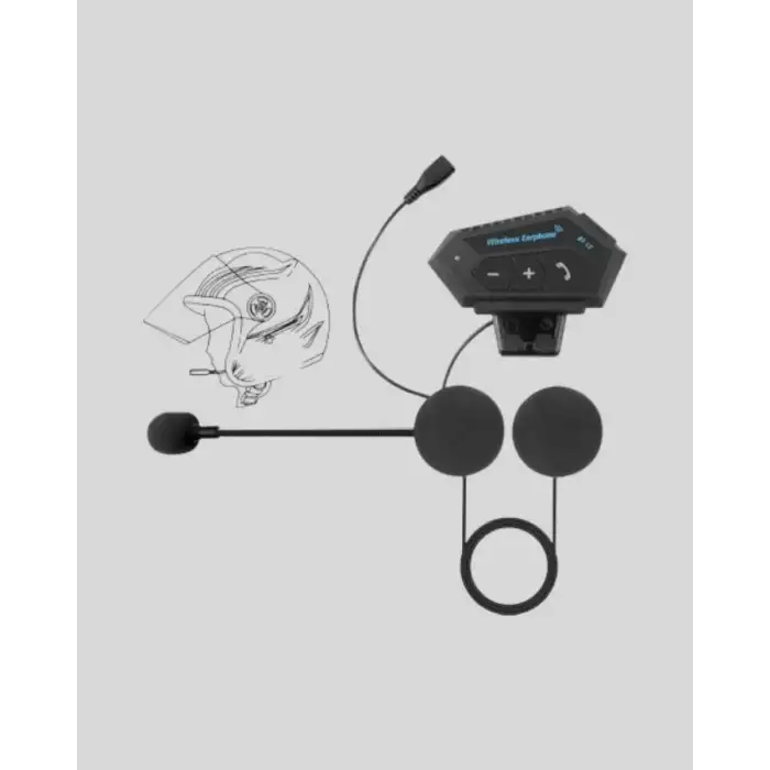 AsilTech BT22 Kablosuz Kask Kulaklığı – Bluetooth 5.0, Intercom, Su Geçirmez ve Uzun Ömürlü Batarya Yeni Nesil
