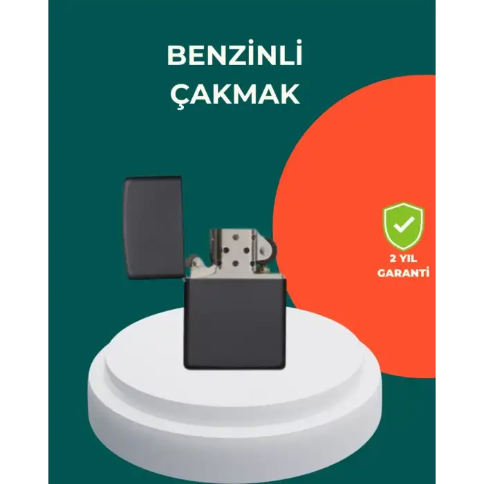 AsilTech Çakmak Parlak Siyah Doldurulabilir Hedyelik Eşya