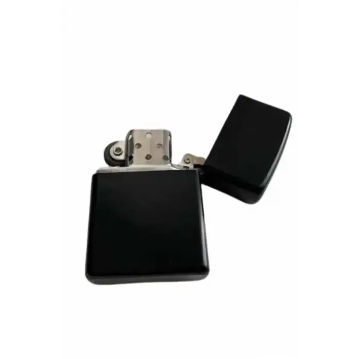 AsilTech Çakmak Parlak Siyah Doldurulabilir Hedyelik Eşya