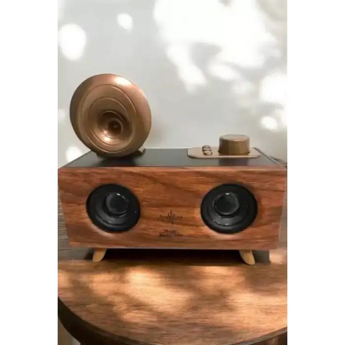 AsilTech Çalar Radyo Müzik Kutusu Nostaljik Hoparlör Speaker