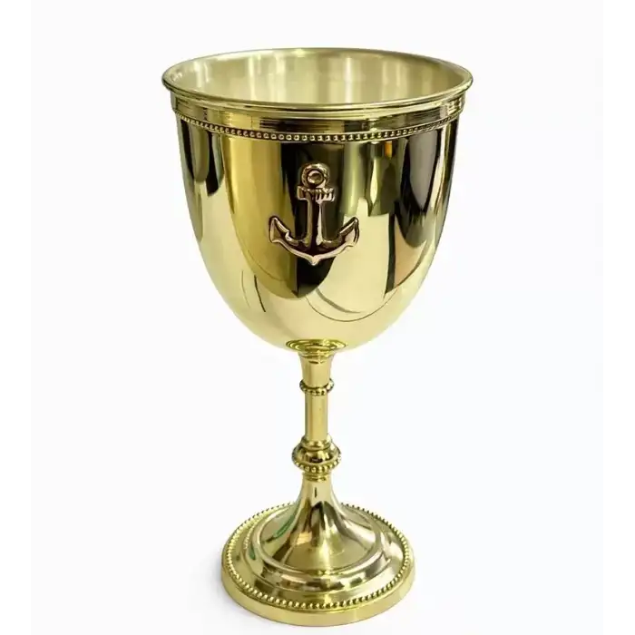 AsilTech Çapa Desenli Pirinç Kadeh Bardak