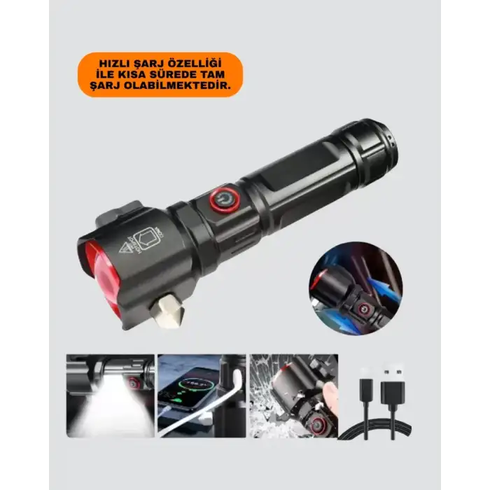 AsilTech ÇEKİÇLİ PUSULALI FENER