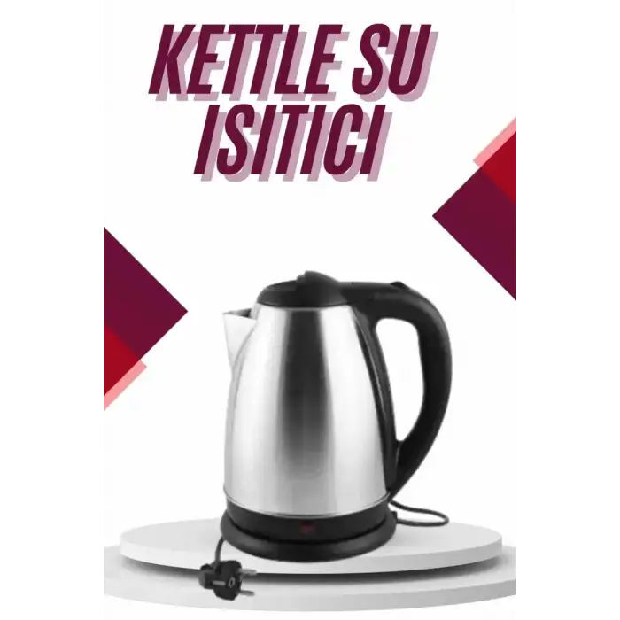 AsilTech Çelik Su Isıtıcı Kettle Dayanıklı Paslanmaz Çelik Uzun Ömürlü