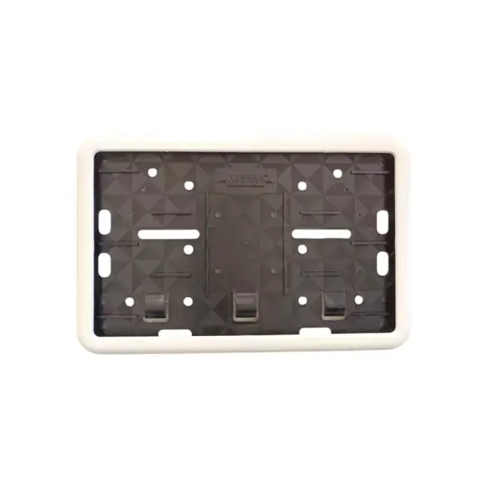 AsilTech Çerçeveli Motor Plakalık Plaka Altlığı Beyaz 17x26 cm