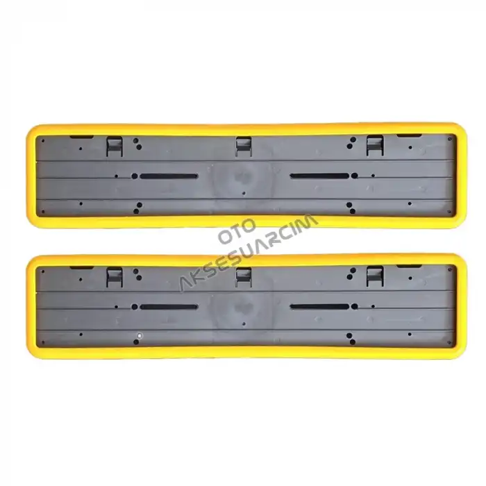 AsilTech Çerçeveli Plakalık Plaka Altlığı Sarı 2li
