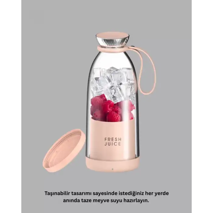 AsilTech Çevre Dostu Cam Gövdeli Kablosuz Smoothie Blender