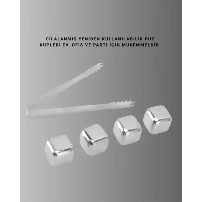 AsilTech Çevre Dostu Metal Buz Küpü ve Kullanışlı Klips Seti Yeni Nesil