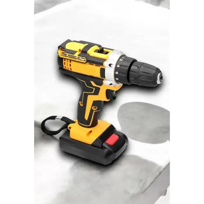 AsilTech Çift Bataryalı Metal Dişli Darbeli Şarjlı Matkap Seti 24W Güç ve 24 Parça Aksesuar