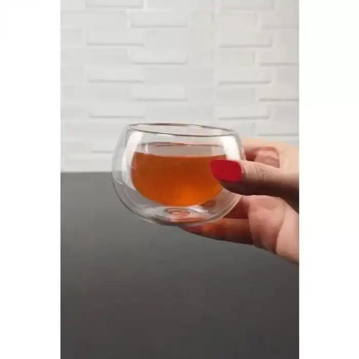 AsilTech Çift Cidarlı Cam Reçellik 6 Adet