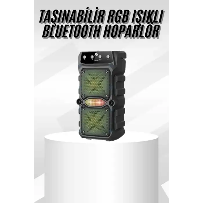 AsilTech Çift Çıkışlı Güçlü Bataryalı Kablosuz Yüksek Ses Kaliteli Bluetooth Hoparlör