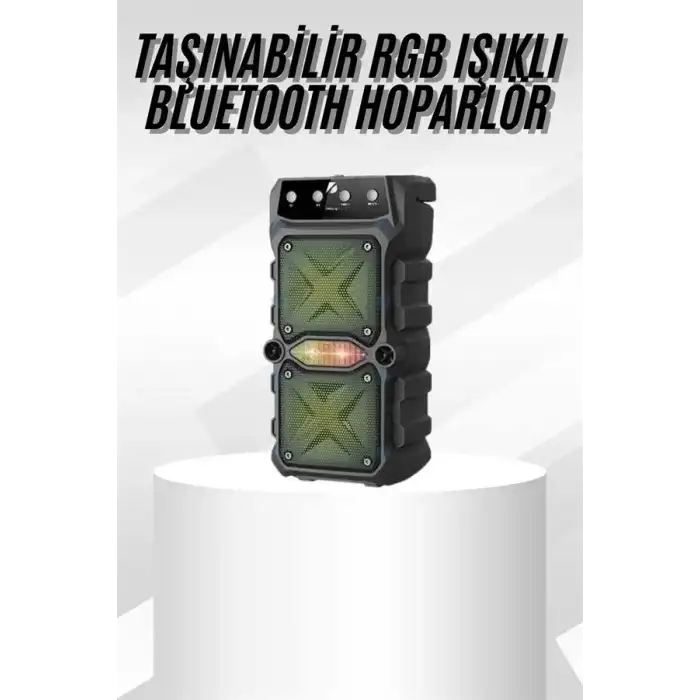 AsilTech Çift Çıkışlı Güçlü Bataryalı Kablosuz Yüksek Ses Kaliteli Bluetooth Hoparlör