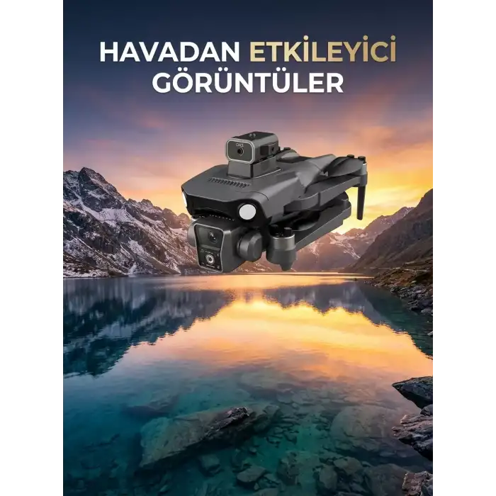 AsilTech Çift Kameralı GPS Drone Geniş Açılı Havadan Görüntüleme Sistemi
