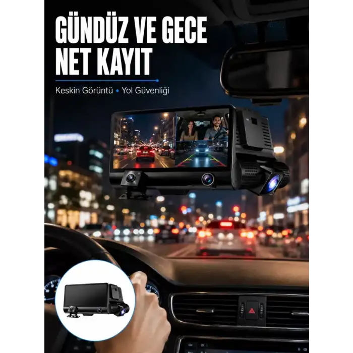 AsilTech Çift Lens Araç Güvenlik Kamerası G Sensörlü Full HD Yeni Nesil