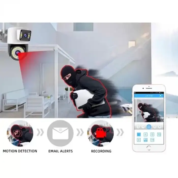 AsilTech Çift Lensli Dış Mekan Wi-Fi Kamera