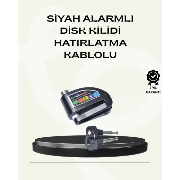 AsilTech Çift Modlu 110dB Alarmlı Disk Kilidi Suya Dayanıklı