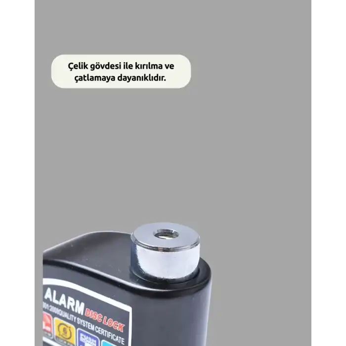 AsilTech Çift Modlu 110dB Alarmlı Disk Kilidi Suya Dayanıklı