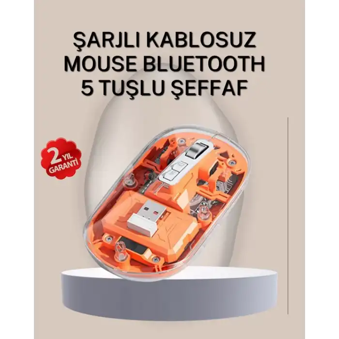 AsilTech Çift Modlu Fare – USB Alıcılı ve Bluetooth Bağlantılı