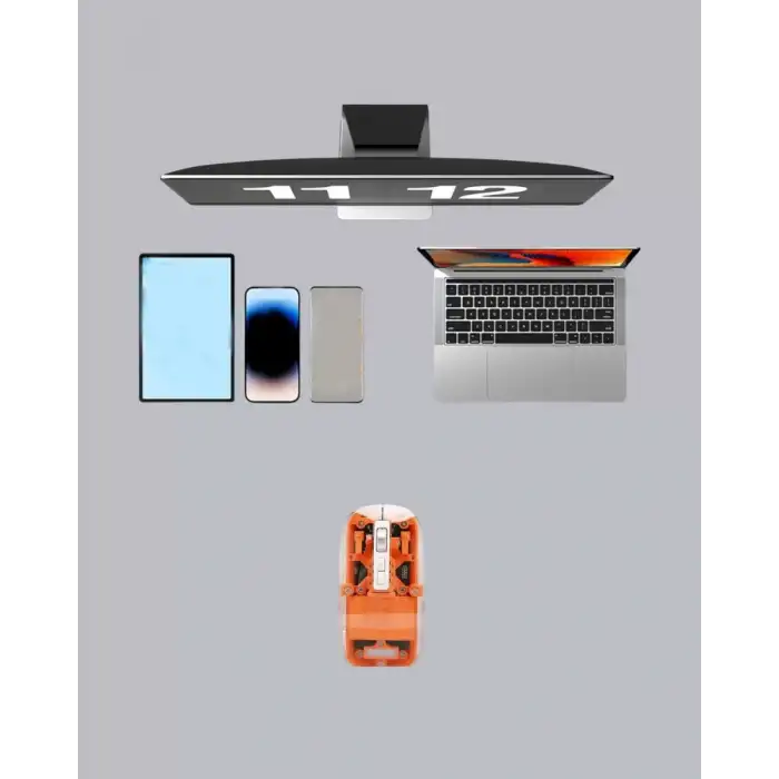 AsilTech Çift Modlu Fare – USB Alıcılı ve Bluetooth Bağlantılı