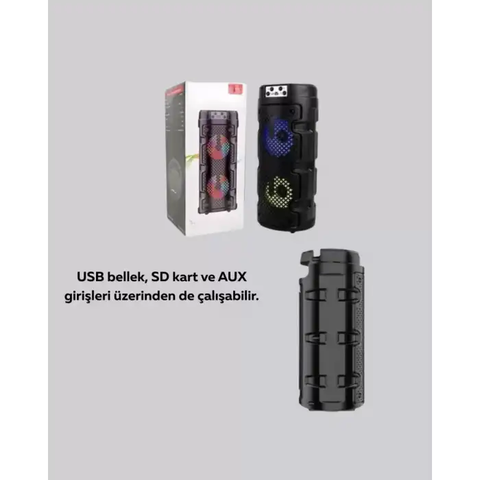 AsilTech Çift Sürücülü Taşınabilir Kablosuz Hoparlör Yeni Nesil
