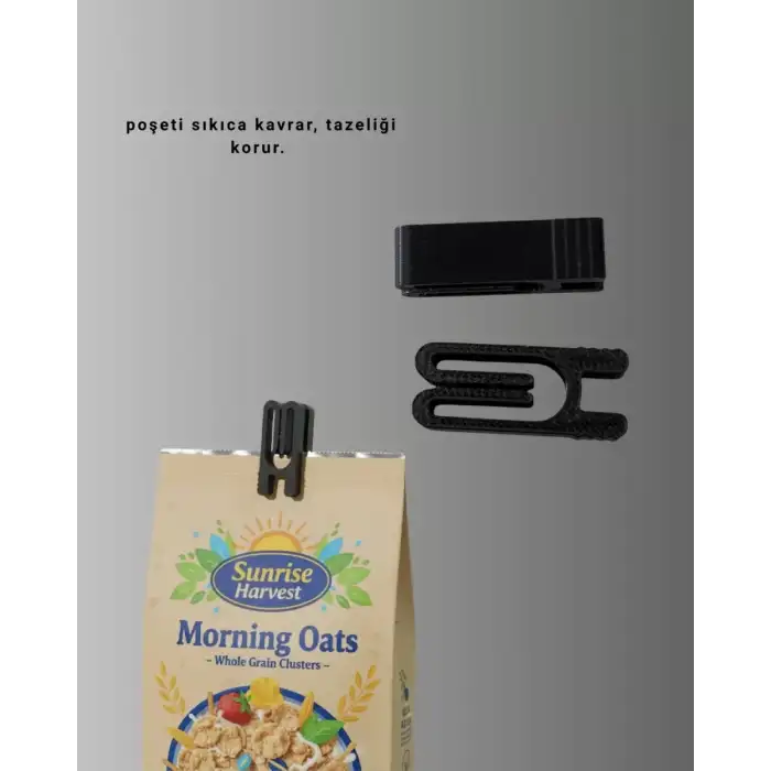 AsilTech Cips Kahve ve Bakliyat İçin Poşet Kapatma Mandalı 10’lu