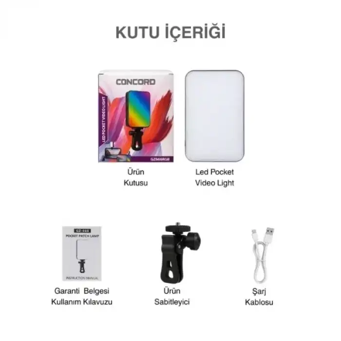 AsilTech Clip-Fill Taşınabilir Mini RGB Led Selfie Işığı