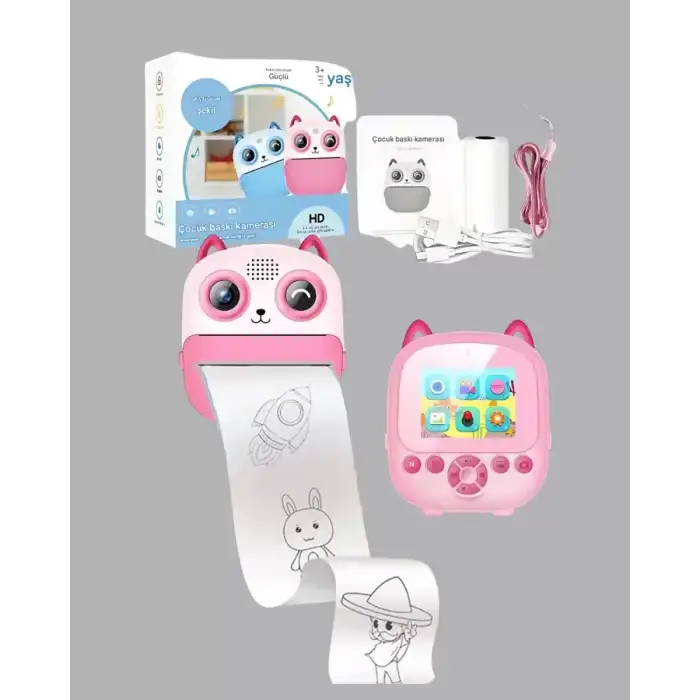 AsilTech Çocuklar İçin Anında Baskı Dijital Kamera 48MP Full HD