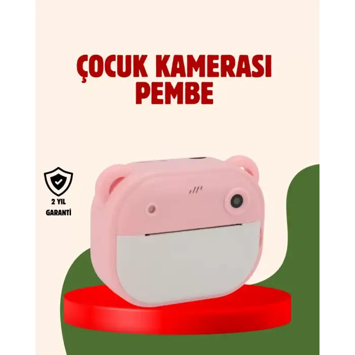 AsilTech Çocuklar İçin Şipşak Yazıcı Kamera 24MP HD Çift Lensli Termal Baskılı