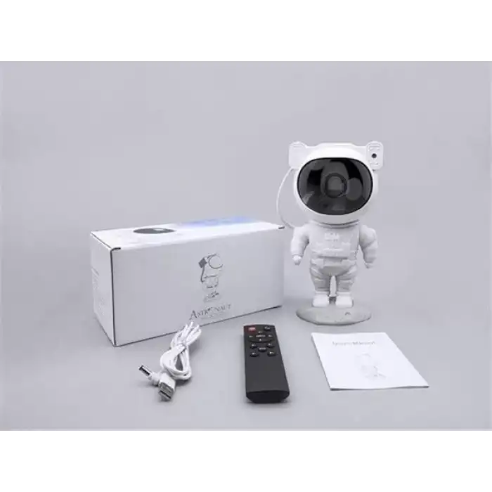 AsilTech Çocuklara Özel Projeksiyon Astronot Lamba Speaker Sevimli
