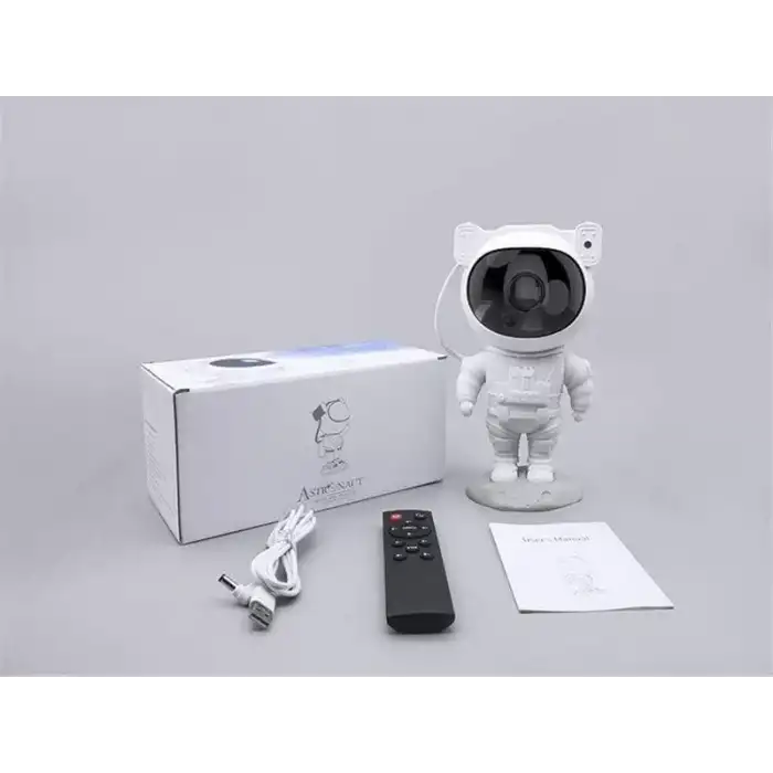 AsilTech Çocuklara Özel Projeksiyon Astronot Lamba Speaker Sevimli