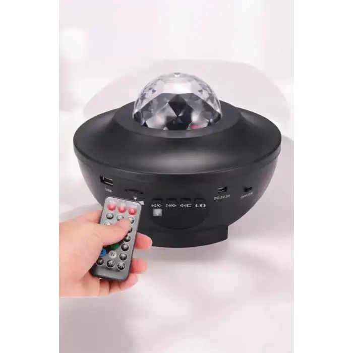 AsilTech Çocuklara Özel Şarjlı Bluetooth Hoparlör Parti Led Lambası Yıldızlı Projeksiyon