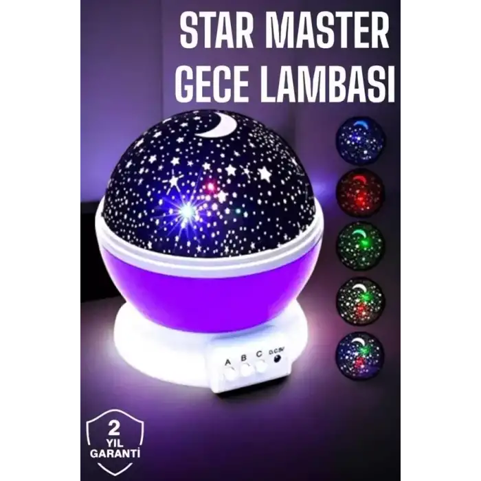 AsilTech Çocuklara Özel Yıldızlı Gece Lambası
