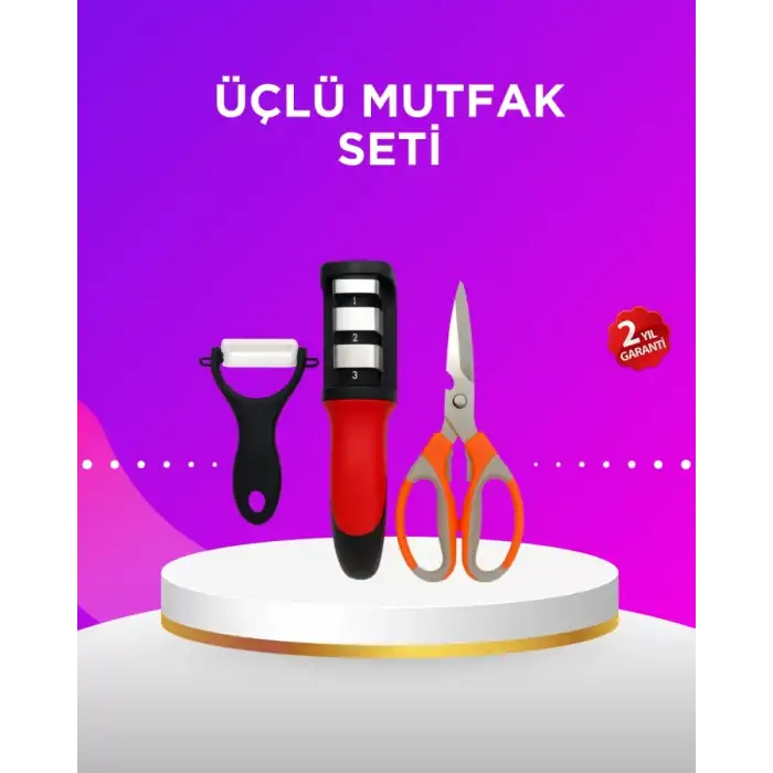 AsilTech Çok Amaçlı Mutfak Makas Seti – Paslanmaz Çelik ve Ergonomik Tasarım