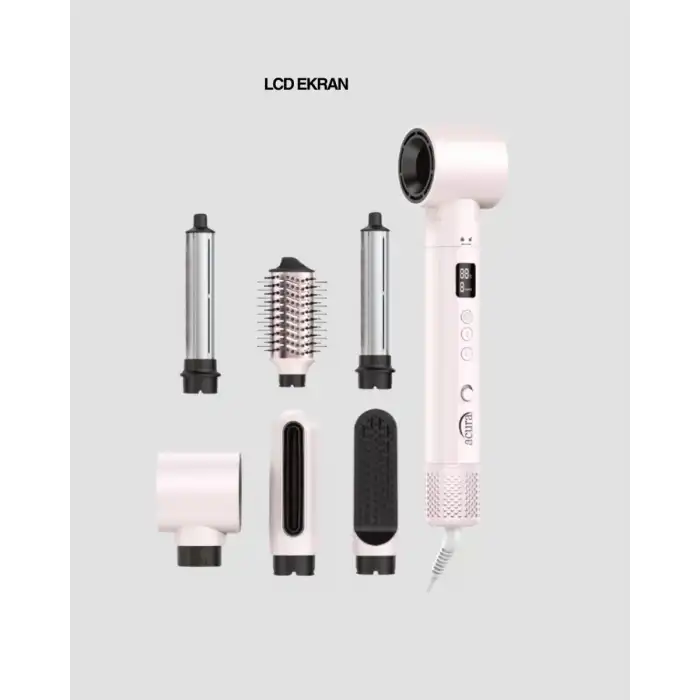 AsilTech Çok Fonksiyonlu 6 Başlıklı Saç Kurutma ve Şekillendirme Seti