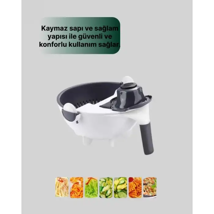 AsilTech Çok Fonksiyonlu Dilimleyici ve Süzgeçli Mutfak Aparatı