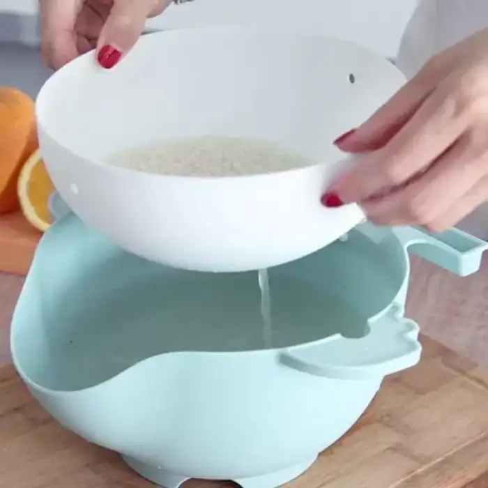 AsilTech Çok Fonksiyonlu Salata Aparatı - Süzgeçli Doğrayıcı Kase