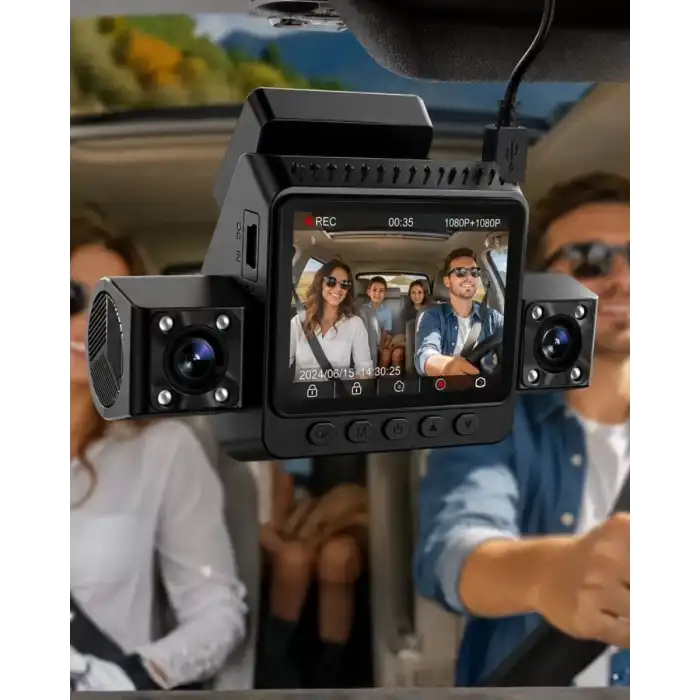 AsilTech Çok Lensli Araç Kayıt Kamerası G Sensörlü Döngüsel Video Sistemi