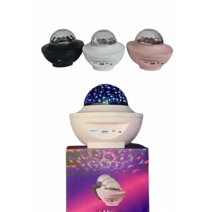 AsilTech Çok Renkli Projektör Lamba Disko Topu Gece Lambası Kablosuz