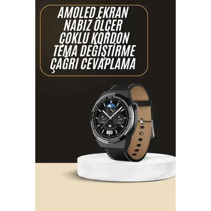 AsilTech Çoklu Kordon Hediyeli Akıllı Saat Çağrı Cevaplama Müzik Dinleme Dokunmatik Ekran