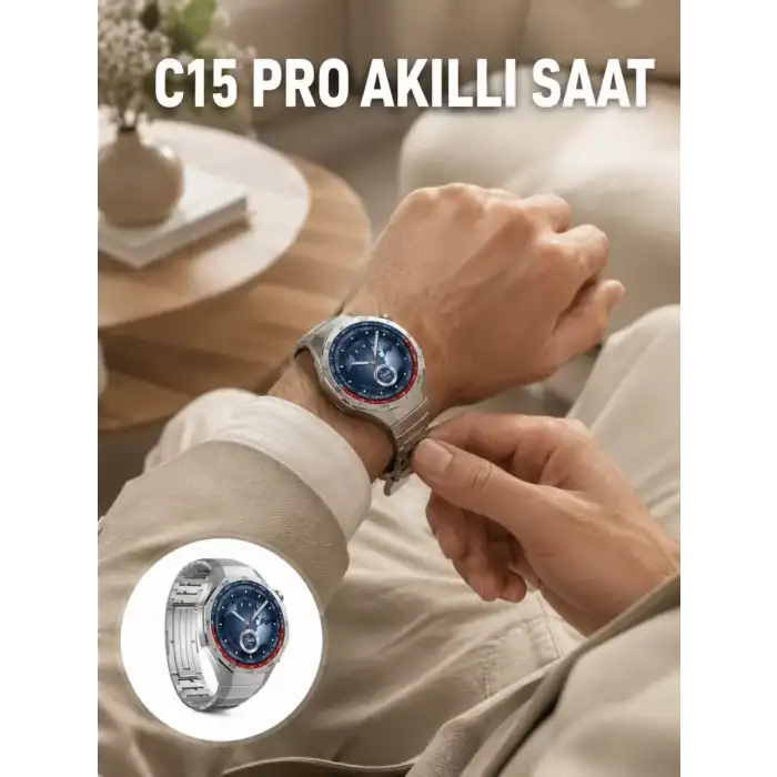 AsilTech Dayanıklı Kordonlu Şarjlı Akıllı Saat Yeni Nesil