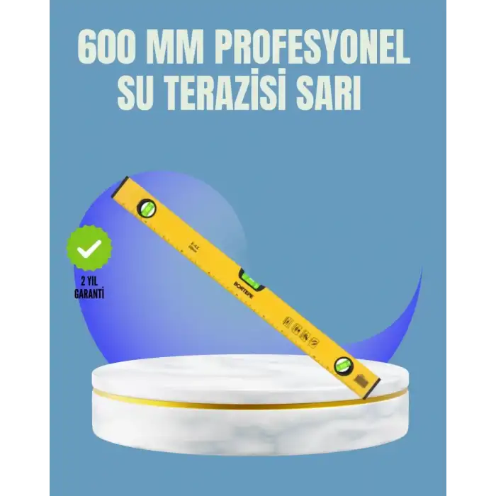 AsilTech Dayanıklı Plastik Gövdeli 600 mm Su Terazisi