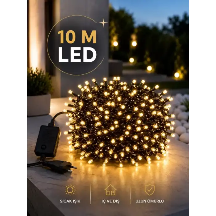 AsilTech Dekoratif Aydınlatma Ampüllü 10 Metre Gün Işığı Şerit Led