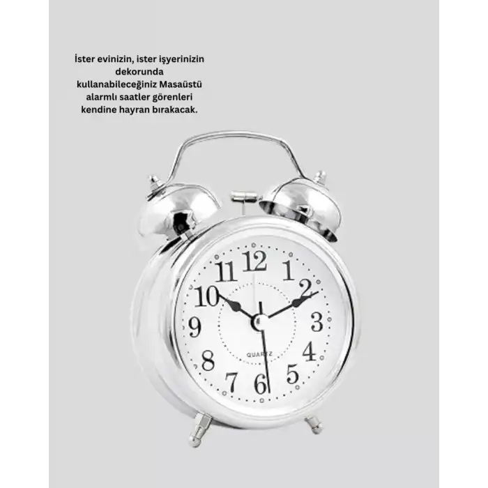 AsilTech Dekoratif Gümüş Saat