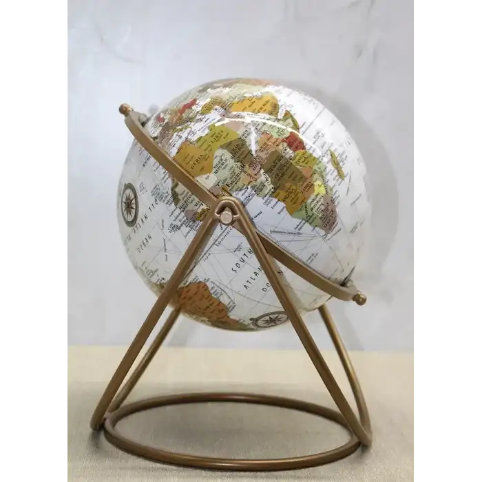 AsilTech Dekoratif Metal Standlı Dünya Küre - Model 4