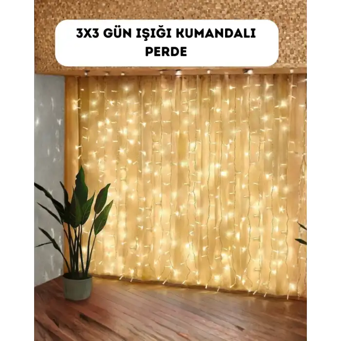AsilTech Dekoratif Perde Peri Led Günışığı Renk 8 Fonksiyonlu Işık