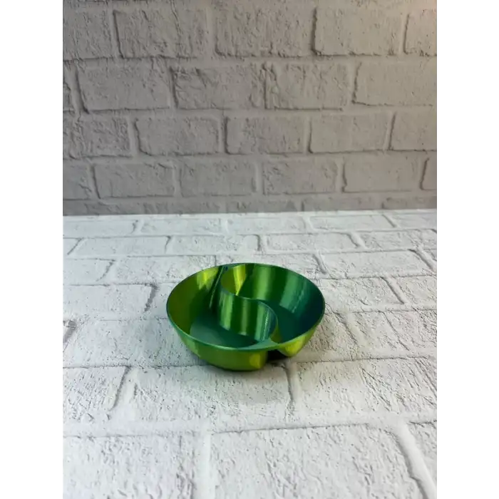 AsilTech Dekoratif Yeşil Çerezlik Kase 4’lü Set 3x12 cm