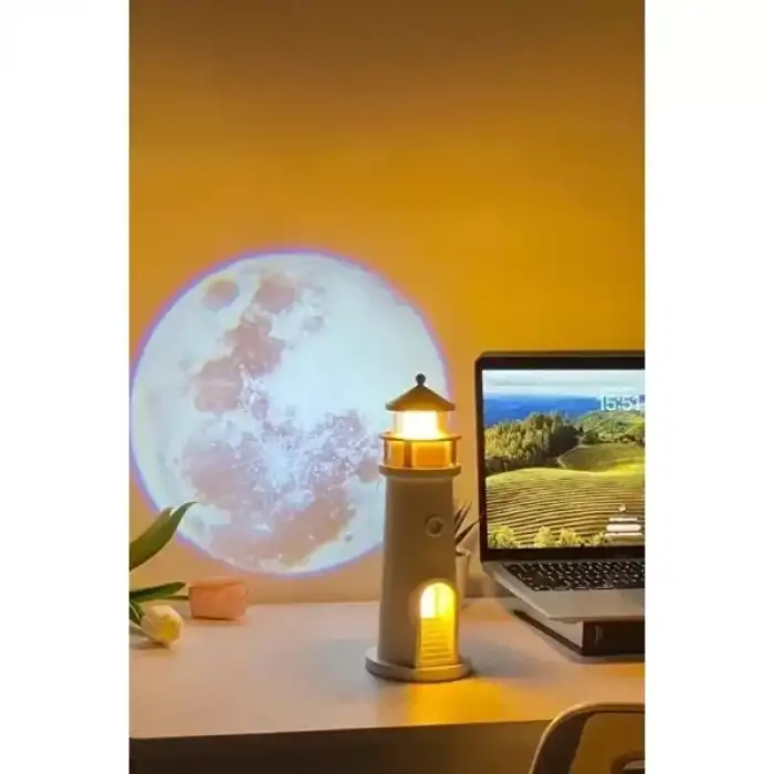 AsilTech Deniz Feneri Projektör Gece Lambası