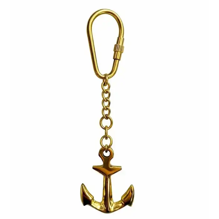 AsilTech Denizci Temalı Pirinç Çapa Anahtarlık