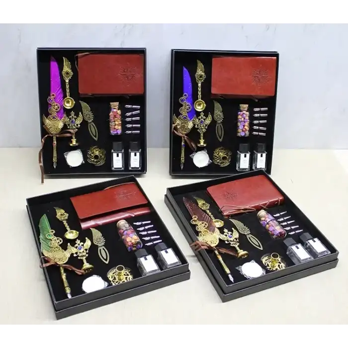 AsilTech Deri Defterli Divit Hokka Ve Mühür Seti Model 2