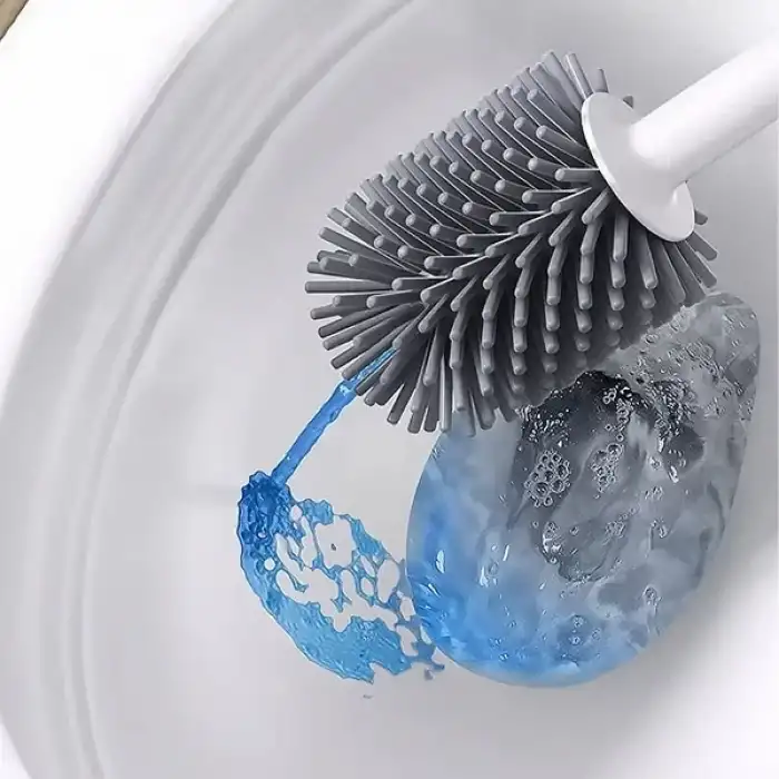 AsilTech Deterjan Hazneli Silikon Tuvalet Fırçası